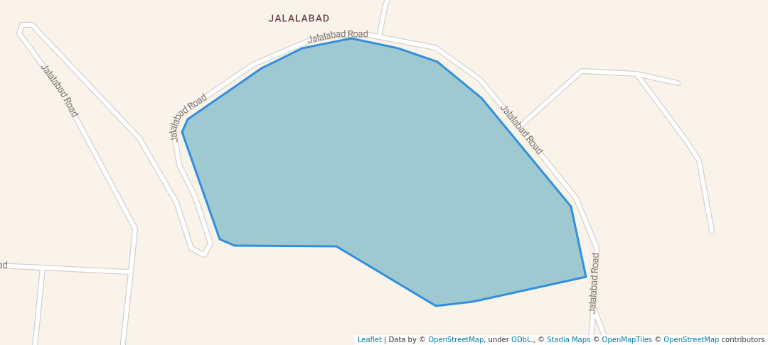 walking in Jalalabad Garden map in Muzaffarabad