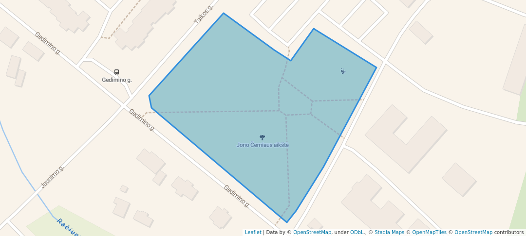 walking in Jono Černiaus aikštė map in Kupiškis