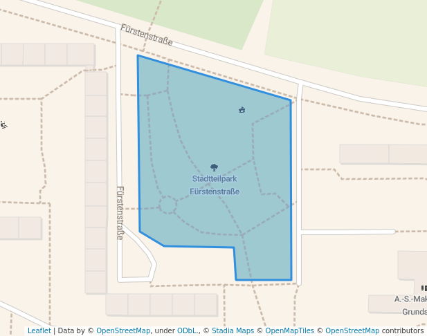 walking in Stadtteilpark Fürstenstraße map in Chemnitz