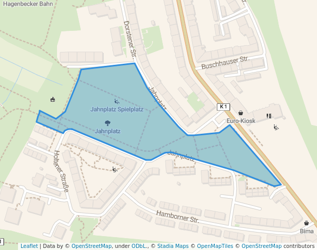 walking in Jahnplatz map in Essen