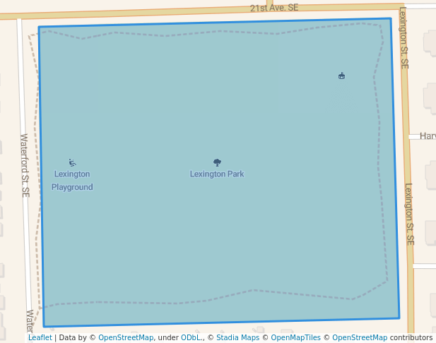 walking in Lexington Park map in Albany