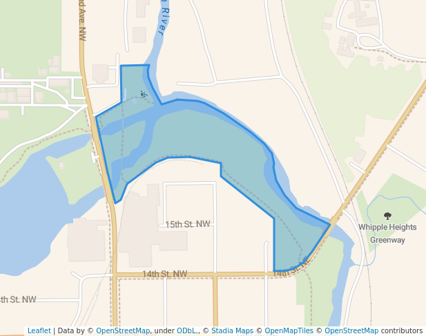 walking in Two Rivers Park map in Faribault