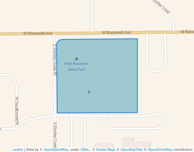 walking in West Roosevelt Park map in Nampa