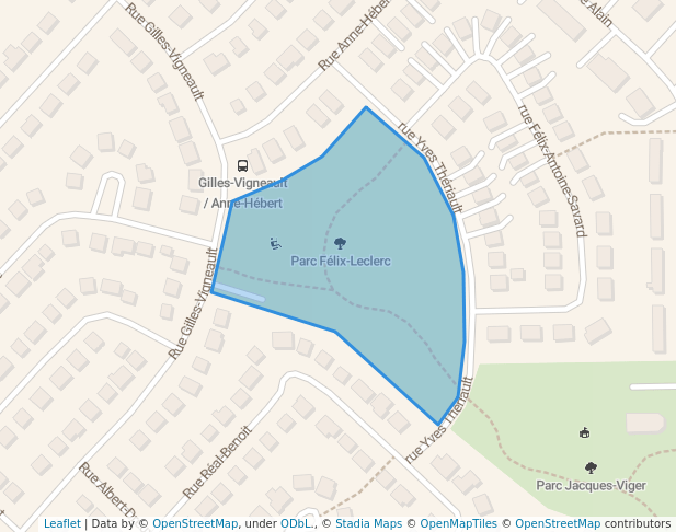 walking in Parc Félix-Leclerc map in Blainville