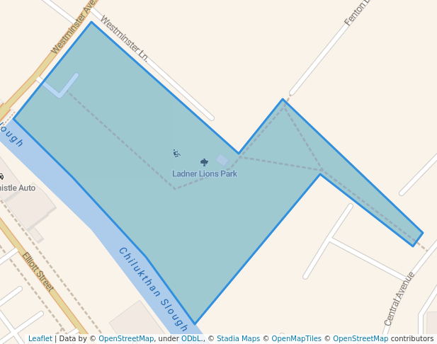 walking in Ladner Lions Park map in Delta