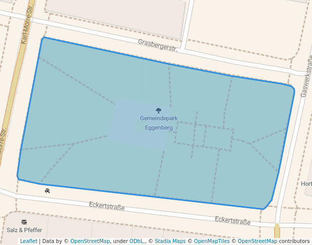 walking in Gemeindepark Eggenberg map in Graz