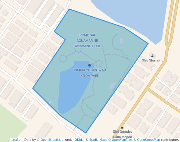 walking in PIMPRI CHINCHWAD KRIDA PARK map in Pimpri-Chinchwad