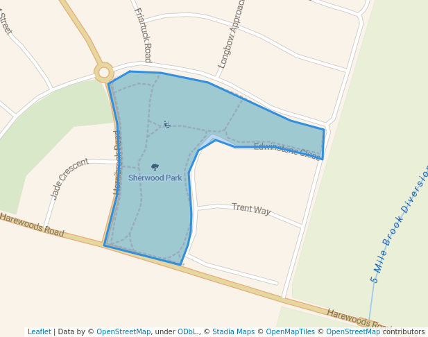 walking in Sherwood Park map in Dalyellup