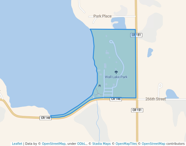 walking in Wall Lake Park map in Hartford