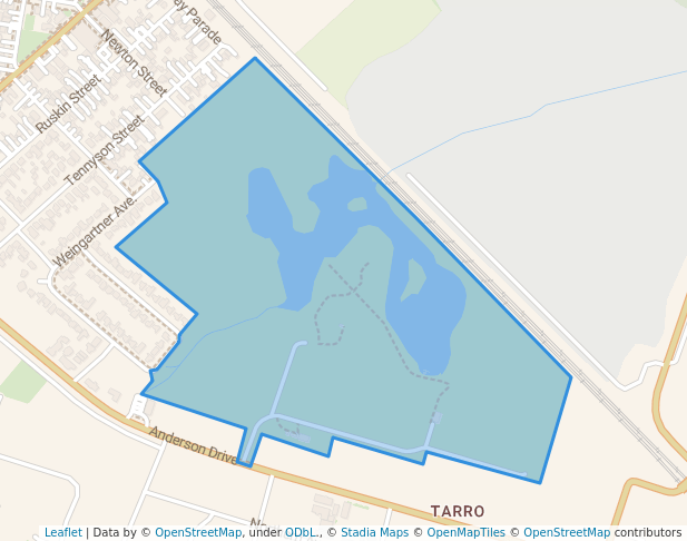 walking in Tarro Park map in Tarro