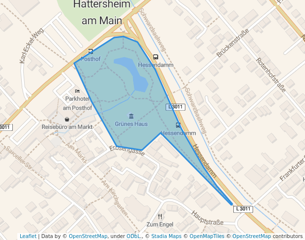 walking in Stadtpark map in Hattersheim am Main
