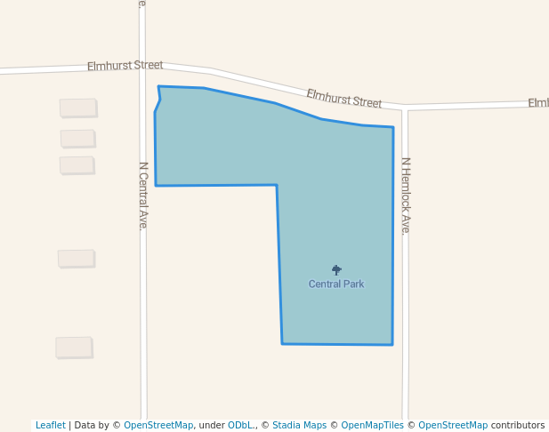 walking in Central Park map in Wood Dale