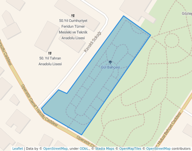 walking in Gül Bahçesi map in İstanbul