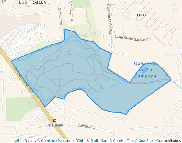 walking in Bosque Pedagógico del Agua (Colomos III) map in Zapopan