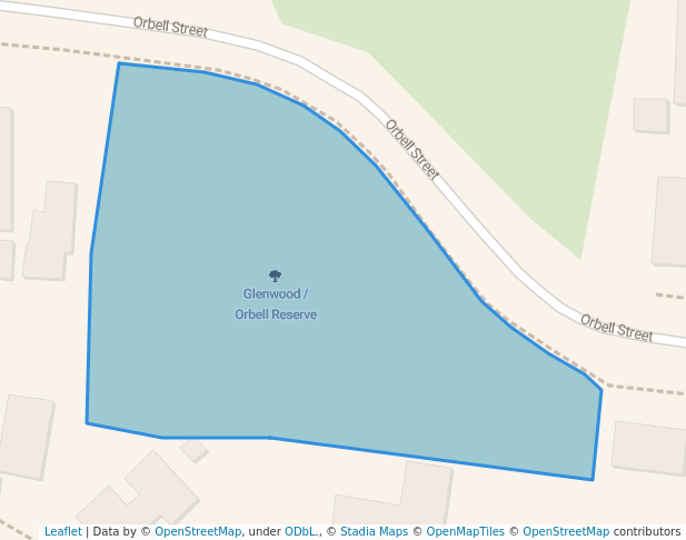 walking in Glenwood / Orbell Reserve map in Timaru