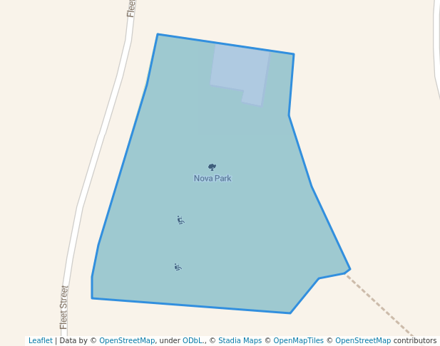 walking in Nova Park map in Oamaru