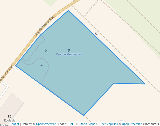 walking in Parc de Montauban map in Blainville