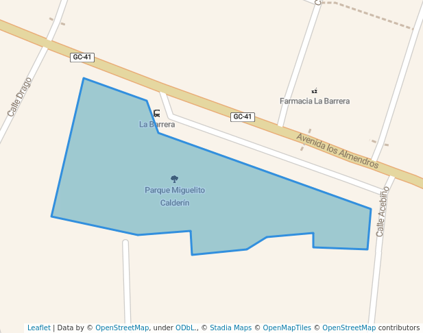 Parque Miguelito Calderín in Valsequillo | Map and Routes
