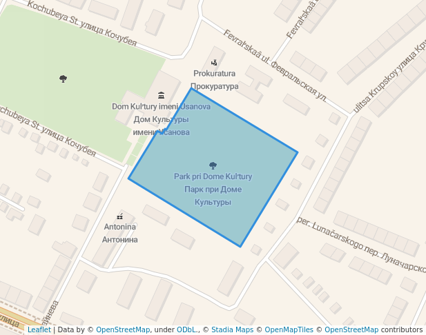 walking in Парк при Доме Культуры map in Zelenokumsk