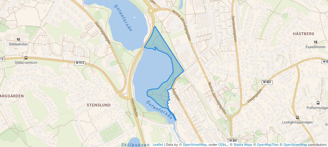 walking in Kålgårdsparken map in Falun