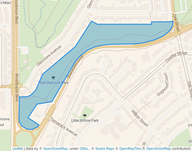 walking in Sherwood Park Park map in Sherwood Park