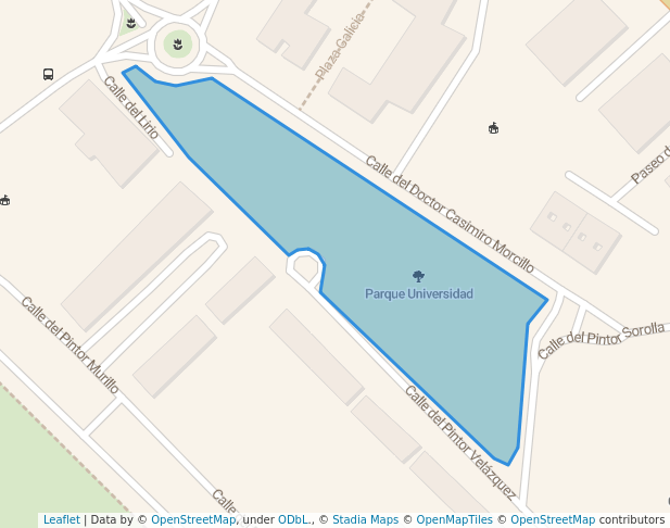 walking in Parque Universidad map in Alcobendas