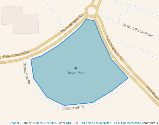 walking in Basant Park map in Ludhiana