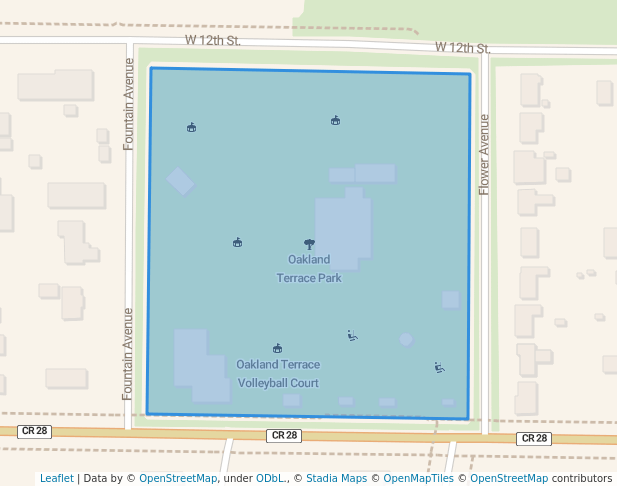 walking in Oakland Terrace Park map in Panama City