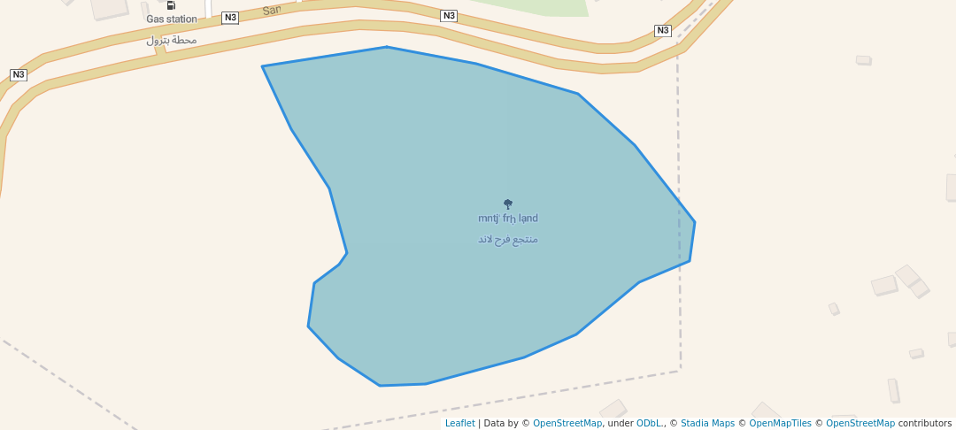 walking in منتجع فرح لاند map in Sana'a