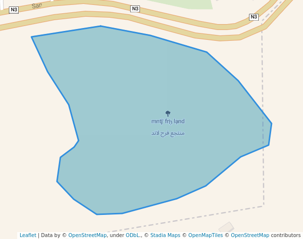 walking in منتجع فرح لاند map in Sana'a