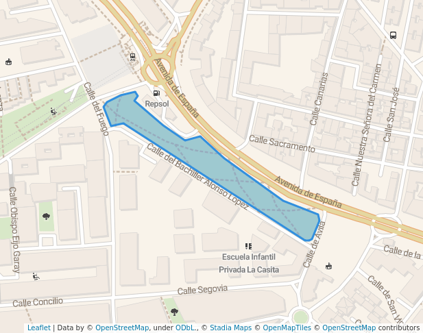 walking in Parque de Valencia map in Alcobendas