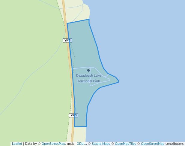 walking in Dezadeash Lake Territorial Park map in Haines Junction