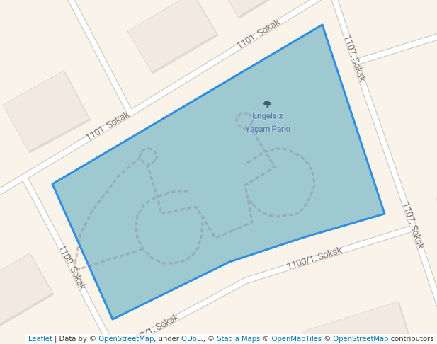 walking in Engelsiz Yaşam Parkı map in Diyarbakır