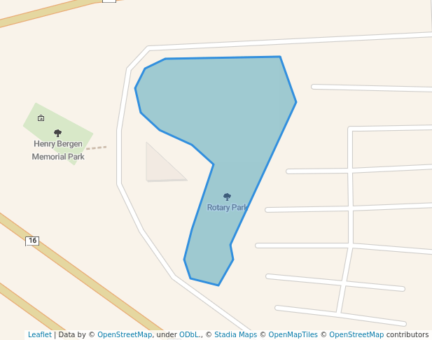 walking in Rotary Park map in Battleford