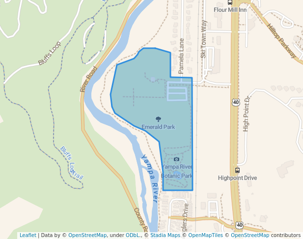 walking in Emerald Park map in Steamboat Springs