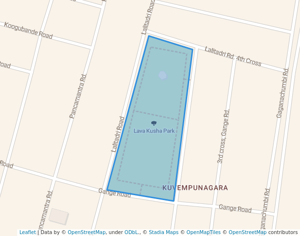 walking in Lava Kusha Park map in Mysuru