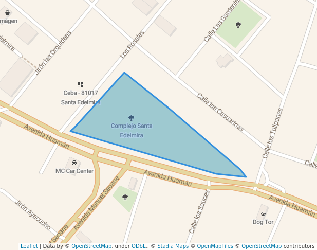 walking in Complejo Santa Edelmira map in Víctor Larco Herrera