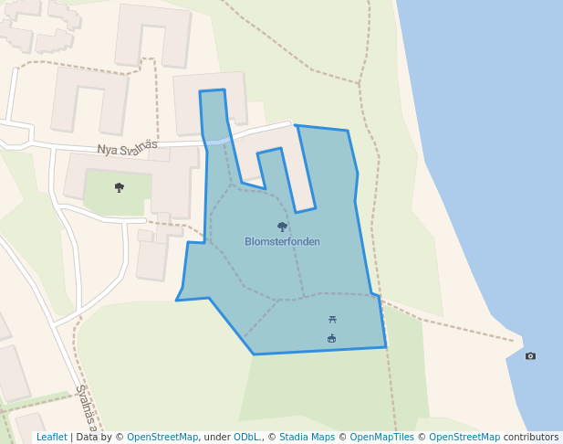 walking in Blomsterfonden map in Täby