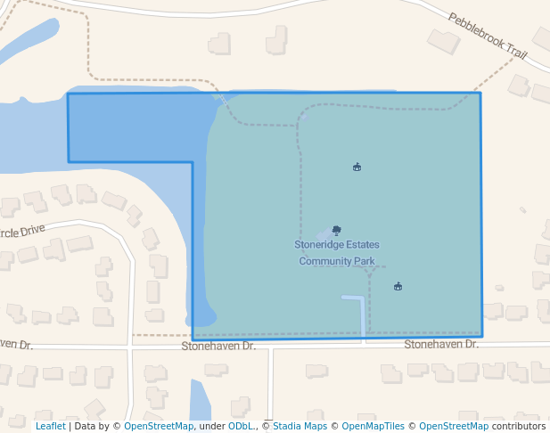 walking in Stoneridge Estates Community Park map in Sun Prairie