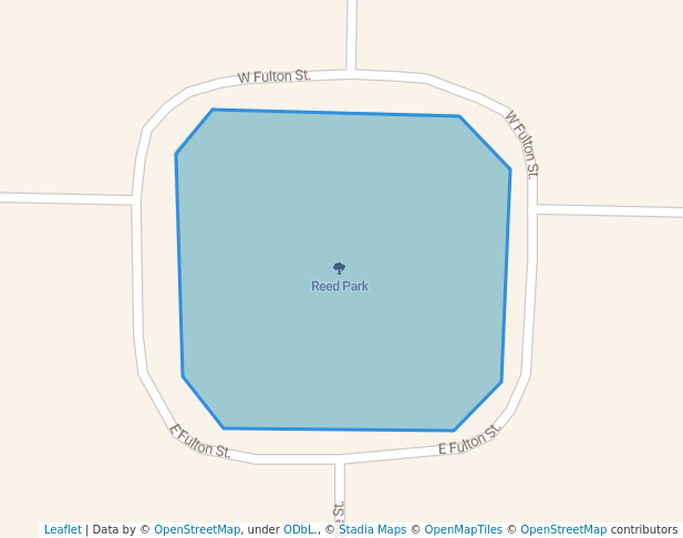 walking in Reed Park map in Farmington