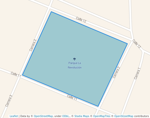 walking in Parque La Revolución map in Guadalajara de Buga