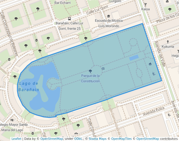 Parque de la Constitución in Barañáin | Map and Routes