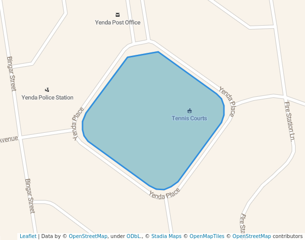 walking in Yenda War Memorial Park map in Yenda