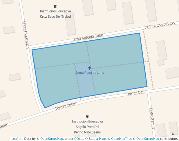 walking in Santa Rosa de Lima map in Los Olivos