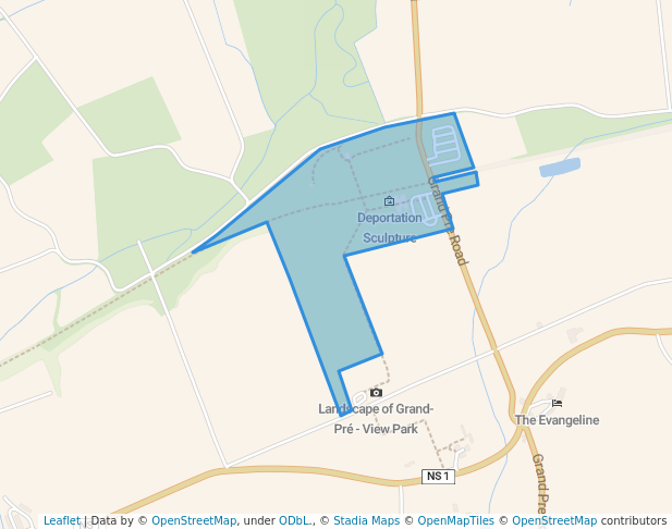 walking in Grand Pré National Historic Site map in Grand Pré