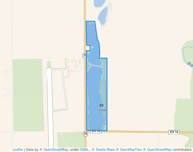 walking in Schoneman County Park map in Luverne