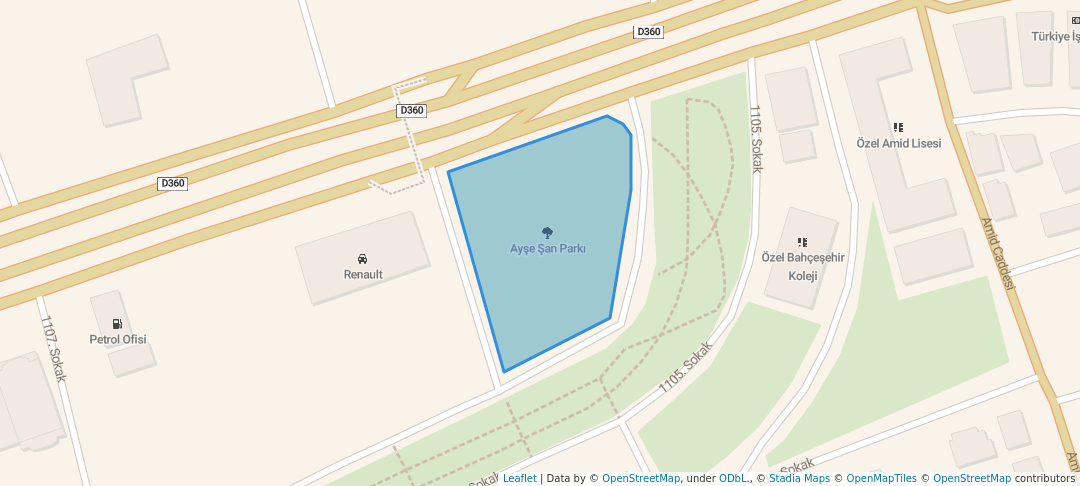 walking in Ayşe Şan Parkı map in Diyarbakır