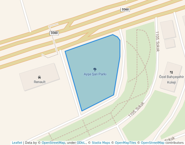 walking in Ayşe Şan Parkı map in Diyarbakır