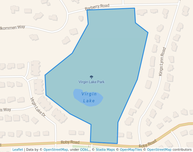 walking in Virgin Lake Park map in Stoughton