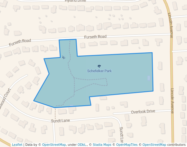 walking in Schefelker Park map in Stoughton